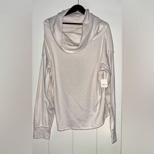Free People We The Free Hazy Heart Thermal Top Women XL Relaxed Slouchy NEW‎